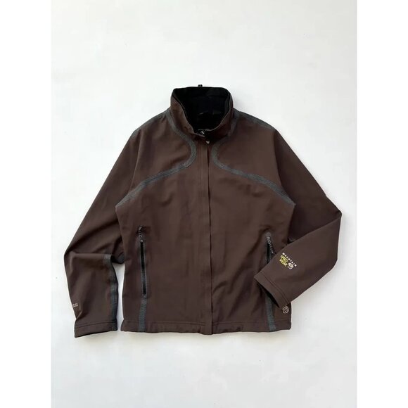 Mountain Hardwear Jacket Womens L Brown Full Zip Conduit Softshell Outdoors - Picture 1 of 16